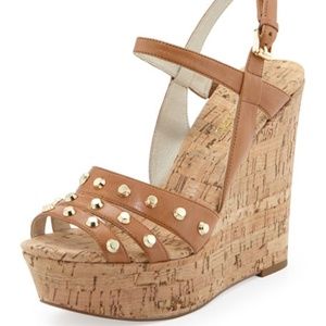 MICHAEL Michael Kors Jolie Studded Cork Wedge